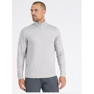 VUORI Men’s EASE PERFORMANCE HALF ZIP Size Small Light Heather Grey